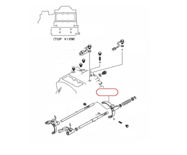 HORQUILLA DE CAJA AUTOMATICA 2da / 4ta MITSUBISHI MONTERO SPORT 3.2 16v DIESEL 2008 2009 2010 2011 / AUTOMATIC BOX FORK
