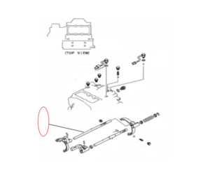 VARILLA RIEL EJE PARA HORQUILLA DE CAJA 2da / 4ta MITSUBISHI L200 SPORTERO 2.5 16v DIESEL 2016 2017 2018 2019 2020 / AXLE RAIL ROD FOR 2nd/4th BOX FORK